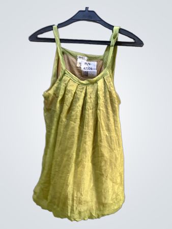 Studio Y Damen Lime Green Spaghetti Strap Tank Top