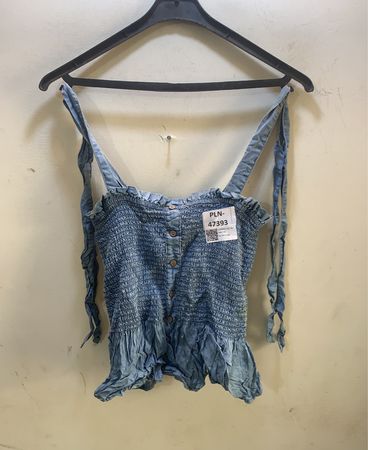 FaithVintage Smocked Denim Cami Top