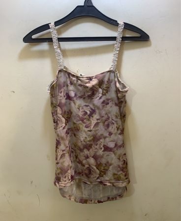 MOUTHvalley florales Druck-Camisole mit Spitzenbesatz