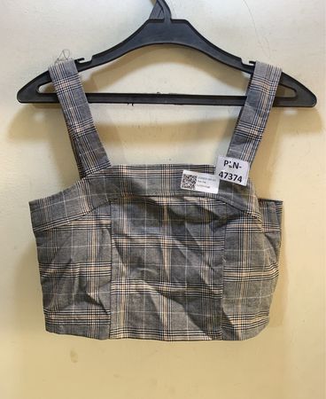 Karierter Smocked Crop Top