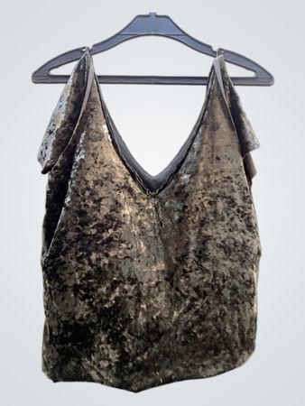 FaithVintage Damen Samtoberteil