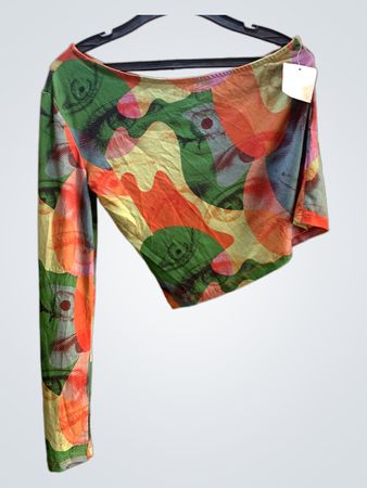 NA-KD Abstract Print Langarmoberteil