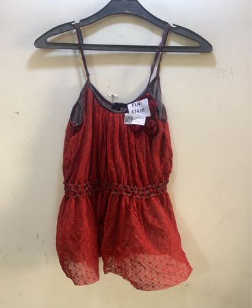 FaithVintage Rote Spitzenbluse
