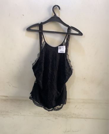 FaithVintage Schwarzes Spitzen-Camisole