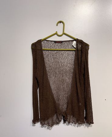 Bali Girl Brown Mesh Cardigan