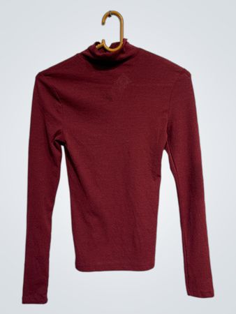Burdeos Mock Neck Langarmoberteil