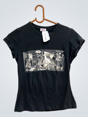 LA CENTRAL Schwarzes T-Shirt "Picasso" Grafik
