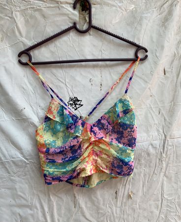 Gerüschtes Blumenmuster-Camisole
