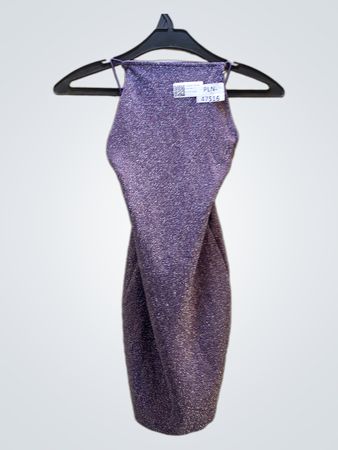 Lila Funkel Halterkleid