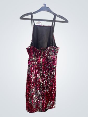 FaithVintage Pailletten Mini-Kleid