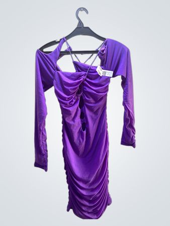 FaithVintage Rüschendes Lila Kleid