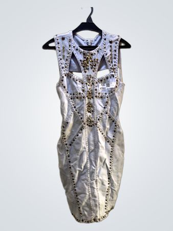FaithVintage Nieten Cutout Mini Kleid