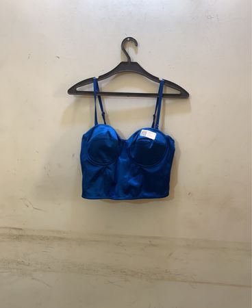 Blaues Bustier-Oberteil