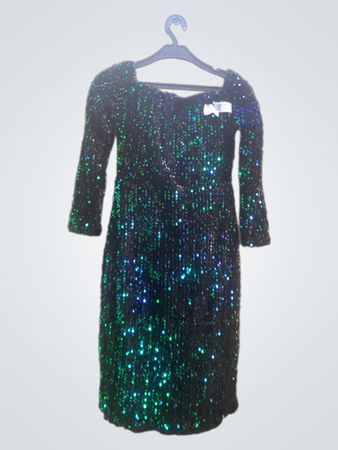 Pailetten Langarmkleid