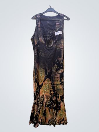 Faith Vintage Ärmelloses Paisleymuster-Maxikleid