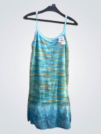 FaithVintage Blau Gestreiftes Kleid