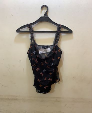 New Look Schmetterlingsdruck Mesh Cami Top
