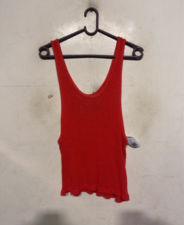 Rotes Net Tanktop