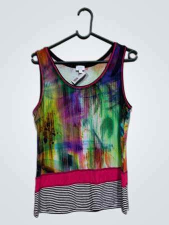Alba Moda Damen Ärmelloses Tanktop mit abstraktem Druck