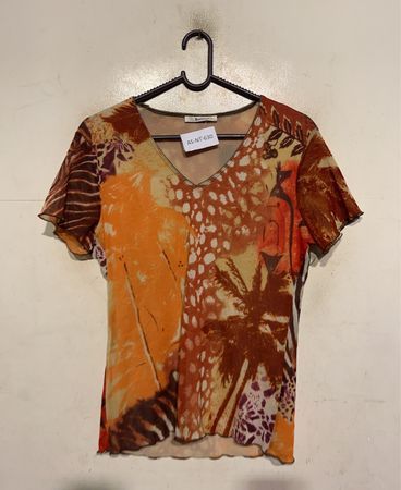 Burton Graphic Print Mesh Top