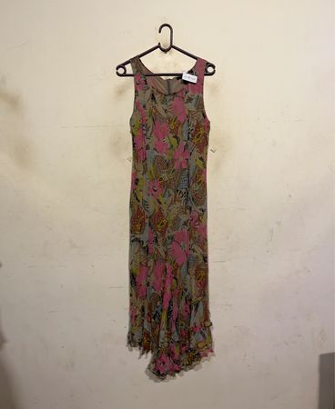 ALAIN WEIZ Ärmelloses Blumenkleid Maxi