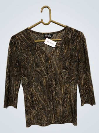 Vie Vie Paris Damen gemustertes 3/4-Arm-Oberteil