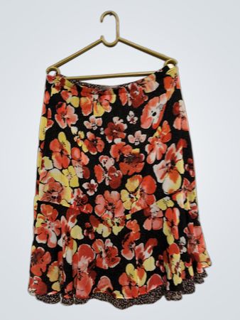 Floral Print Midi Rock