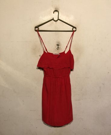 Women Secret Rotes Rüschenträgerkleid