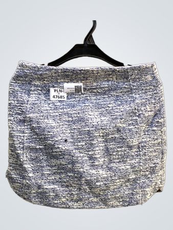 Blauer und weißer Tweed-Rock