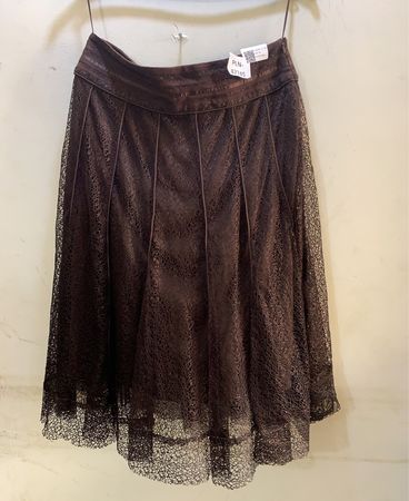 FaithVintage Brauner Spitzenrock