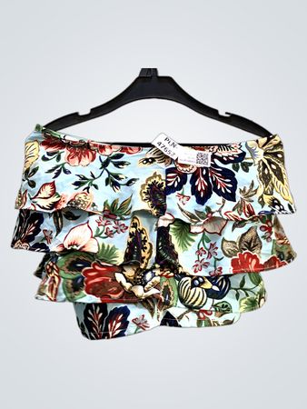 Rüschenshorts mit Blumenmuster
