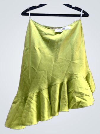 Limettengrüner Rüschensock