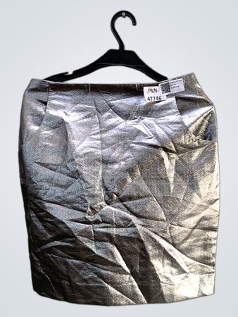 FaithVintage Silbermetallic Bleistiftrock