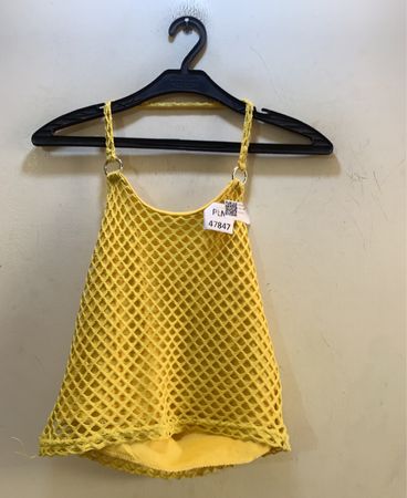 Gelbes Netz-Tanktop