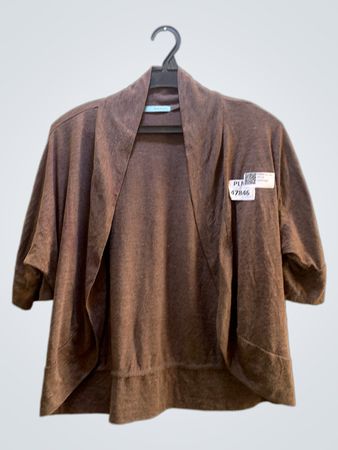 FaithVintage Brauner Offener Cardigan