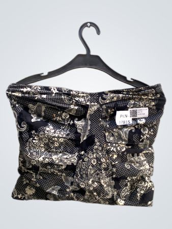 Faith Vintage Schwarz und Weiß Paisley Smocked Tube Top