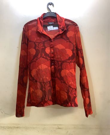 MGXX Mesh Floral Langarmshirt