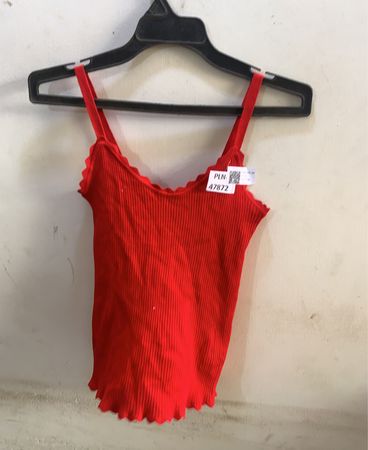 FaithVintage Rote Ripp-Top