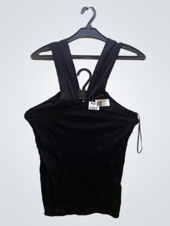 Schwarzes Neckholder-Top