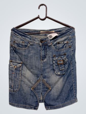 Blue Collection Damen Denim Cargo-Rock