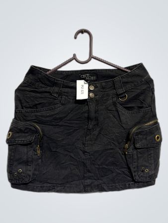 CECIL McBEE Schwarzer Cargo Minirock