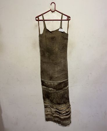 Midi-Kleid mit abstraktem Druck