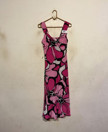 Rosa Blumiges Maxikleid