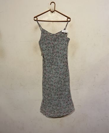 Natura Floral Print Midi Slip Dress