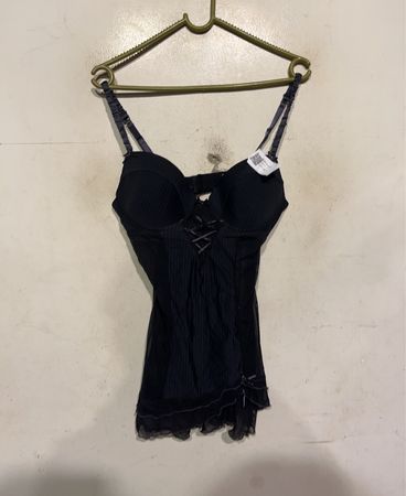 Schwarzes Korsett-Lingerie-Top