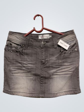 Casablanca Grauer Denim-Minirock
