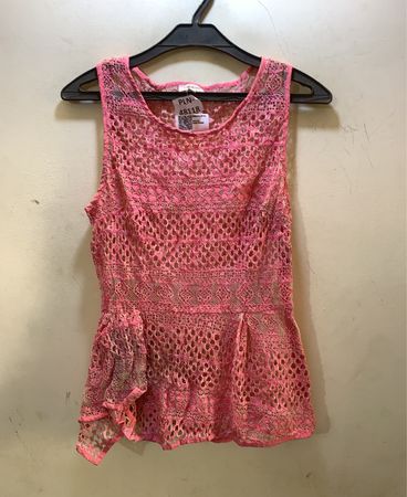 River Island Pink Crochet Top