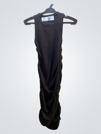 FaithVintage Schwarzes Rüschensleeveless Kleid
