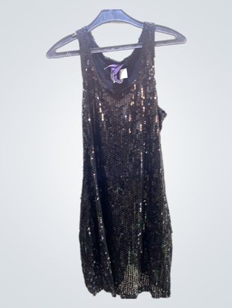 Schwarzes Pailletten-Kleid