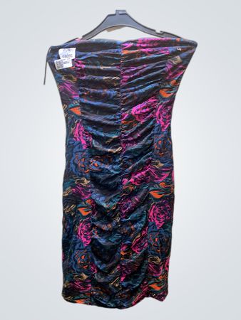 FaithVintage Rüschend Floral Trägerloses Kleid